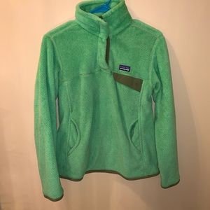 Lime Green Fuzzy Patagonia Pullover